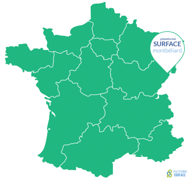 Carte de France pointant sur Montbéliard